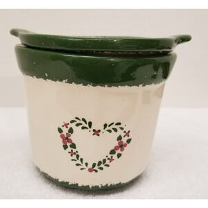 Signed B&B ceramic two piece dip chiller crock set cocktails EUC